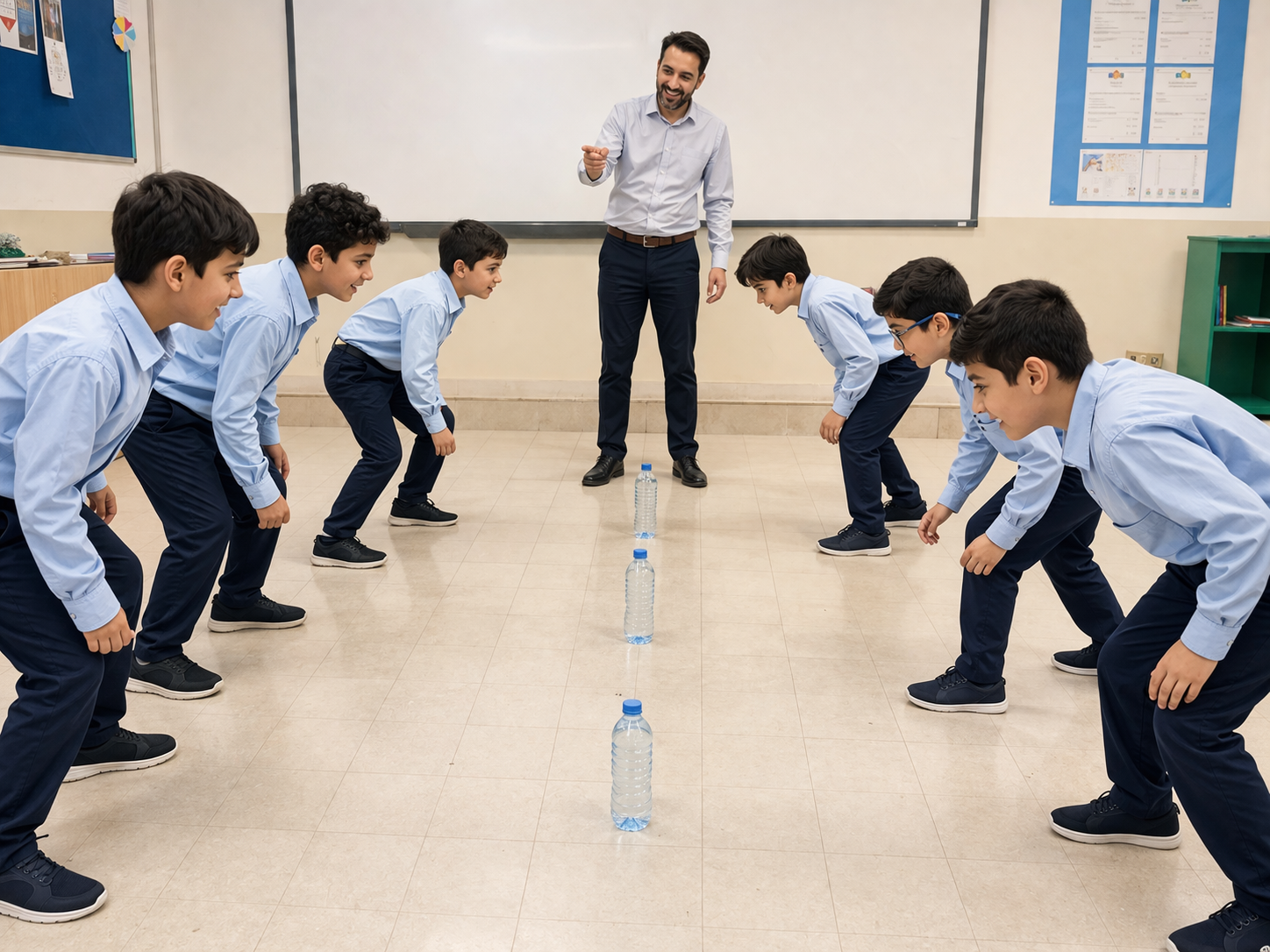 امسك القارورة